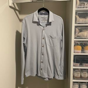 Light Blue Tailor Vintage Button Down Shirt - Mens Medium